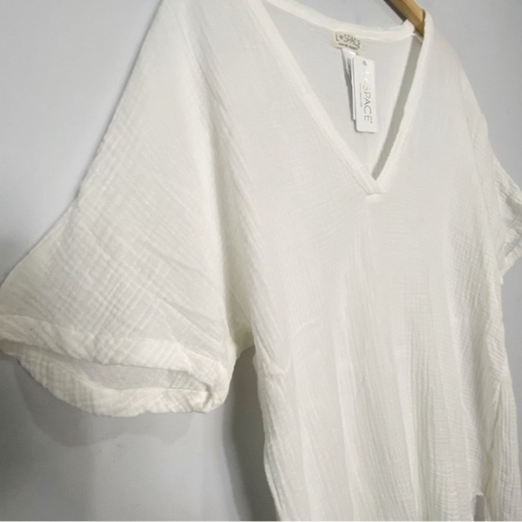 L SPACE Bayside Tunic White Large - Picture 9 of 12